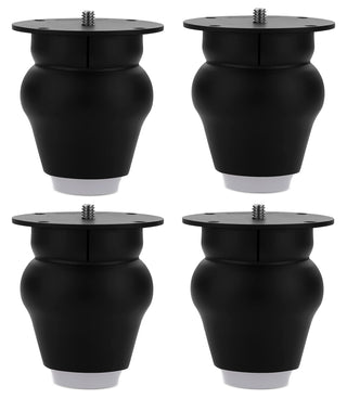 Plantex Heavy Duty Stainless Steel 3 inch Sofa Leg/Bed Furniture Leg Pair for Home Furnitures (DTS-52, Black) – 4 Pcs