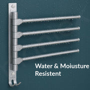 Plantex Aluminium 4-Arm Bathroom Swing Hanger Towel Rack/Holder for Bathroom/Towel Stand/Bathroom Accessories(Silver)