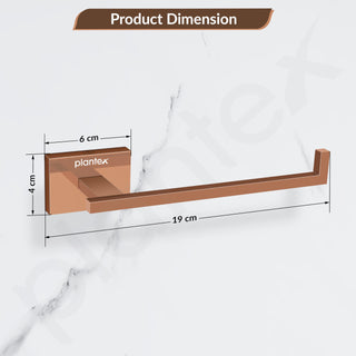 Plantex 304 Grade Stainless Steel Toilet Paper Roll Holder for Washroom/Tissue Paper Stand for Kitchen/Bathroom Accessories - Benz (Rose Gold)