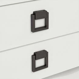 Plantex Drawer Kadi/2 Inch Chest Handle for Drawer/Square Cabinet Kadi/Pull-Push Small Kadi for Home/Office Drawer - Pack of 2 (SH-358, Satin Black)