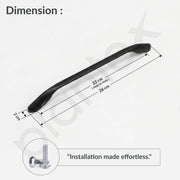 Plantex Cabinet Handle/224mm Handle for Wardrobe/Kitchen Handle/Pull-Push Handle for Home/Office - Pack of 2 (Black)