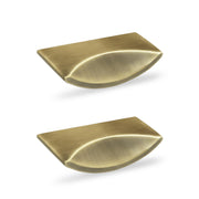 Plantex Knobs for Drawer/2.5 Inch Rectangular Drawer Knob/Pull-Push Knobs for Kitchen/Bedroom Drawer - Pack of 2 (Brass Antique)