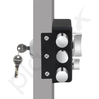 Plantex Rim Locks for Main Door/Heavy Duty Door Lock with 4 Keys/Suitable for Inside Opening Wooden Door - Pack of 1 (Z-Black)