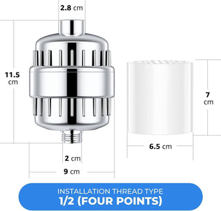 Plantex Hard Water Filter - Sleek silver design
