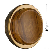 Plantex Stainless Steel Main Door Handle/4-inch Round Shape Door Handle for Main Door/Pull-Push Knob Handle for Wooden & Glass Door (PVD Gold & Wood) - 3 Years Warranty