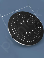 Plantex ABS Round Shower Head for Bathroom/Adjustable Head shower/360Â° Rotatable Rain Shower Head for Bathroom/Pressurized Shower Head/Showers for bathroom-Chrome & Matte Black