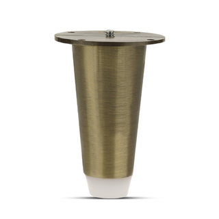 Plantex 4 Inch Sofa Legs for Bed Furniture/Sofa Legs for Table/Sofa Support Legs with Rubber Grip (Brass Antique, 6 Pcs)