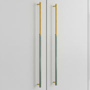 Plantex Stainless Steel & Aluminium Cabinet Handle/600mm Wardrobe Door Handle/Cupboard Pull-Push Handles for Home/Office - Pack of 2 (Green & Gold)