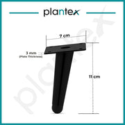 Plantex Heavy Duty Round 4 inch Spare Sofa Legs for Bed Furniture/Sofa Legs for Furniture Fitting/Table Legs/Sofa Leg Set of 2 pcs (Black)