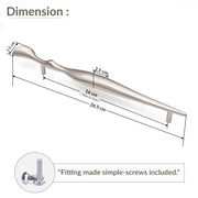 Plantex Cabinet Handle/160mm Handle for Cabinet/Furniture/Door Pull-Push Handle for Home/Office - Pack of 1 (Satin)