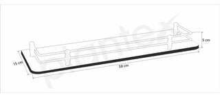 Plantex Heavy Duty Black Glass Shelf for Bathroom/Kitchen Wall Shelf/Living Room Glass Shelf, Polished (15x6 Inches - Pack of 2)