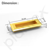 Plantex Sliding Door Handle/Concealed Handle for Sliding Door/96mm Concealed Handle for Wardrobe/Kitchen Cabinet - Pack of 2 (PVD Gold)