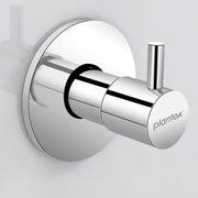 Plantex ICO-906 Pure Brass Angular Concealed Stop Cocke/Angle Valve for Bathroom With Teflon Tape and Adjustable Brass Wall Flange â€“ 15 mm (Mirror-Chrome Finish)