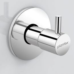 Plantex ICO-906 Pure Brass Angular Concealed Stop Cocke/Angle Valve for Bathroom With Teflon Tape and Adjustable Brass Wall Flange â€“ 15 mm (Mirror-Chrome Finish)