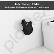 Plantex Space Aluminum Toilet Paper Roll Holder/Toilet Paper Holder/Tissue Paper Roll Holder for Bathroom Accessories (Black)