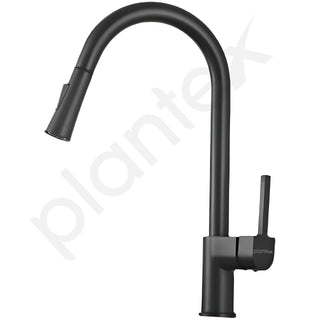 Plantex Brass Kitchen Sink Faucet/Kitchen Mixer Tap with Water Saving Nozzle and 360° Swivel Spout/Hot and Cold Kitchen Faucet/Dual Spray Modes-(Black)