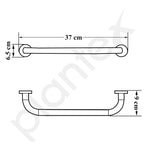Plantex 14 Inch Grab Bar for Toilet/Bathroom Handle for Senior Citizen/Heavy-Duty Stainless Steel Support Bar/Bathroom Accessories (Chrome)