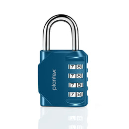 Plantex 4-Digit Code Combination Door Locks/Number Lock/Locks for Luggage Bags for Travel/Portable Luggage Lock/Travel Lock for Briefcase/Laptop Bags - Pack of 1 (Blue)