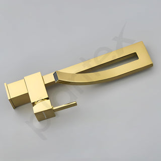 Plantex Pure Brass Wash Basin Tap/Pillar Tap for Wash Basin/Sink Tap for Kitchen Basin with Hot and Cold Connection Pipes -(Gold)