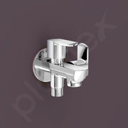 Plantex Two Way Tap/2 in 1 Bib Cock Water Tap/Wash Basin Tap for Home with Wall Flange & Teflon Tape/Bathroom Accessories-(CRM-1285-Chrome)