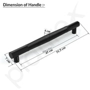 Plantex Main Door Handle/Stainless Steel & Aluminium Door Handle/450mm Pull-Push Handle for Home/Office/Hotel - Pack of 1 (DTMD-411, Black)