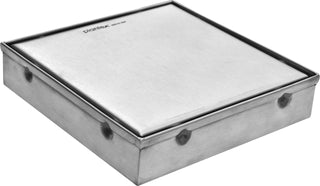 Plantex 304 Grade Stainless Steel Multipurpose Square Shower Floor Drain with Tile Insert Grate (6 x 6 inches) - Matt
