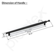 Plantex Main Door Handle/Stainless Steel & Aluminium Door Handle/600mm Pull-Push Handle for Home/Office/Hotel - Pack of 1 (DTMD-413, Black & Gold)