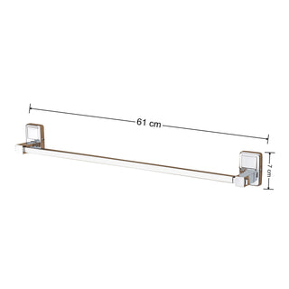 Plantex Darcy Stainless Steel 304 Grade Towel Hanger for Bathroom/Towel Rod/Bar/Bathroom Accessories (24inch-Chrome)