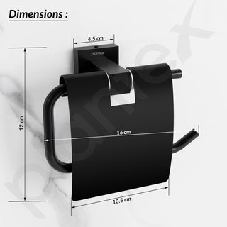 Plantex 304 Grade Stainless Toilet Paper Holder/Toilet Roll Holder/Bathroom Toilet Paper Holder/Bathroom Accessories - Splash (Black)