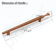 Plantex Main Door Handle/Stainless Steel & Aluminium Door Handle/450mm Pull-Push Handle for Home/Office/Hotel - Pack of 1 (DTMD-413, Rose Gold)