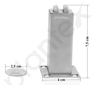 Plantex Stainless Steel Wall-Mounted Magnetic Door Stopper/Door Magnets to Hold Door/Door Catcher for Wooden Door - Pack of 4 (Matt Silver)
