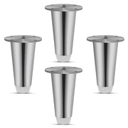 Plantex Glossy finshed Sofa Legs/Steel Legs for Sofa/Sofa Legs 4 inches/Furniture Legs Set of 4 pcs (Chrome)