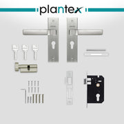 Plantex Heavy-Duty Door Lock Set - Main Door Lock Handle Set/ 6-Lever Lock Mechanism with 3 Years of Warranty/Mortise Lock with 3 Keys, Brass Lock Body & Cylinder (8107 - Matt)