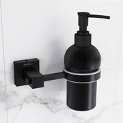 Plantex 304 Grade Stainless Steel Hand Wash Holder for Wash Basin Liquid Soap Dispenser/Bathroom Accessories - Splash (Black)