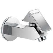 Plantex Pure Brass PRI-301 Water Tap for Bathroom with Water-Saving Technology Tap/Wall Mount Bib Tap with Wall Flange & Teflon Tape-7 Year Warranty (Chrome Finish)