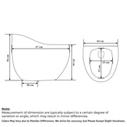 Plantex Imported Platinum Ceramic Western Toilet With Siphonic Vacuum Jet Flush/Water Closet/One Piece Commode With Soft Close Toilet Seat - S Trap Outlet (White and Blue)