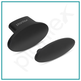 Plantex Knobs for Drawer/Small Drawer Knobs/Knobs for Cabinets/Pull-Push Knobs for Kitchen/Bedroom Drawer - Pack of 3 (Oval, Black)