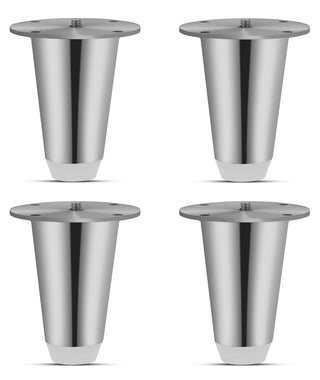 Plantex Heavy Duty Stainless Steel 3 inch Sofa Leg/Bed Furniture Leg Pair for Home Furnitures (DTS-53, Chrome) – 6 Pcs