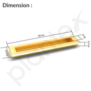 Plantex Sliding Door Handle/Concealed Handle for Sliding Door/224mm Concealed Handle for Wardrobe/Kitchen Cabinet - Pack of 4 (PVD Gold)