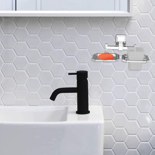 Plantex 304 Grade Stainless Steel 2 in1 Soap Holder with Tumbler Holder/Bathroom Accessories Pack of 1, Darcy (Chrome)