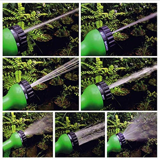 Plantex 7-Pattern High-Pressure Watering Spray Gun Nozzles With Long Connector - Green