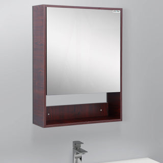 Plantex Bathroom Mirror Cabinet - HDHMR Wood Rio Bathroom Organizer Cabinet (18 x 24 Inches) Bathroom Accessories (APS-6022-Rose Wood)