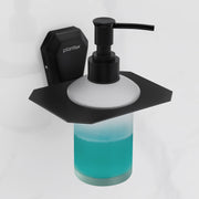 Plantex Liquid Soap Dispenser for Bathroom/304 Grade Stainless Steel Shampoo Dispenser/Handwash Dispenser/Bathroom Accessories - Pack of 1 (PMB-2407, Z-Black)