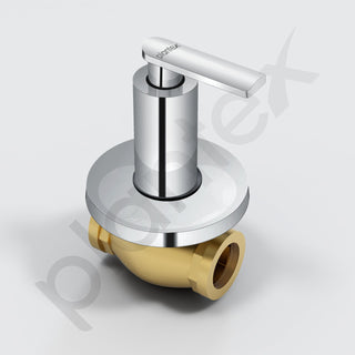 Plantex Pure Brass BAL-506 Concealed Stop Cock/Concealed Stop Valve Tap For Bathroom With Teflon Tape & Brass Adjustable Wall Flange – 15 mm (Mirror-Chrome Finish)