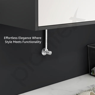 Plantex Angle Valve with Flanges and Teflon Tape/Pack of 2/Angle Cock for Bathroom and Kitchen - (Chrome)