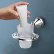 Plantex 304 Grade Stainless Steel Tumbler Holder/Tooth Brush Holder/Tumbler Stand for Bathroom Accessories -  Niko (Chrome)