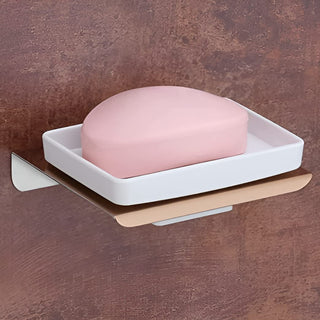 Plantex Stainless Steel with ABS Material Soap Holder for Bathroom/Wall Mounted Soap Holder/Bathroom Accessories - (Rose Gold Finish)