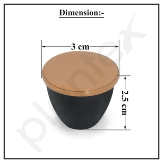 Plantex Knobs for Drawer/Drawer Knobs/Knobs for Cabinets/Pull-Push Knobs for Kitchen/Bedroom Drawer - Pack of 2 (Rose Gold & Black)