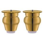 Plantex Heavy Duty Round 3 inch Spare Sofa Legs for Bed Furniture/Sofa Legs for Furniture Fitting/Table Legs/Sofa Leg Set of 2 pcs (Gold Finish)