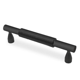 Plantex Cabinet Handle/96mm Handle for Cabinet/Wardrobe/Kitchen Handle/Door Pull-Push Handle for Home/Office - Pack of 1 (Black)